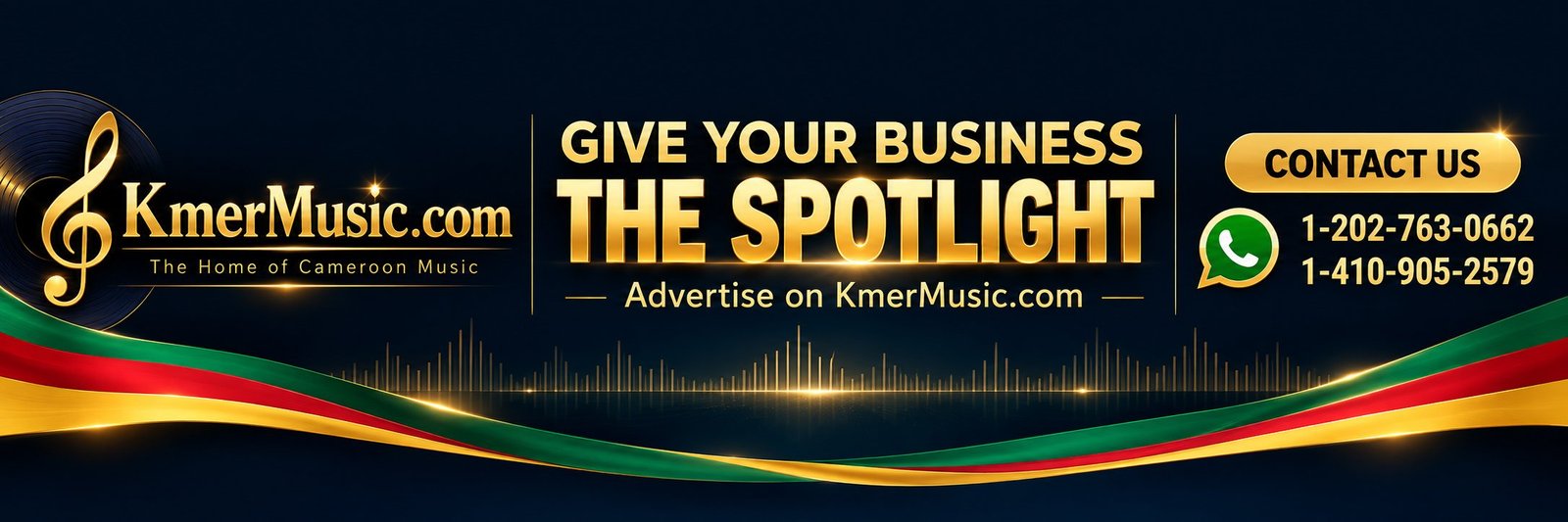 Give your business the spotlight. Advertise on KmerMusic.com. Contact 1-202-763-0662 or 1-410-905-2579.